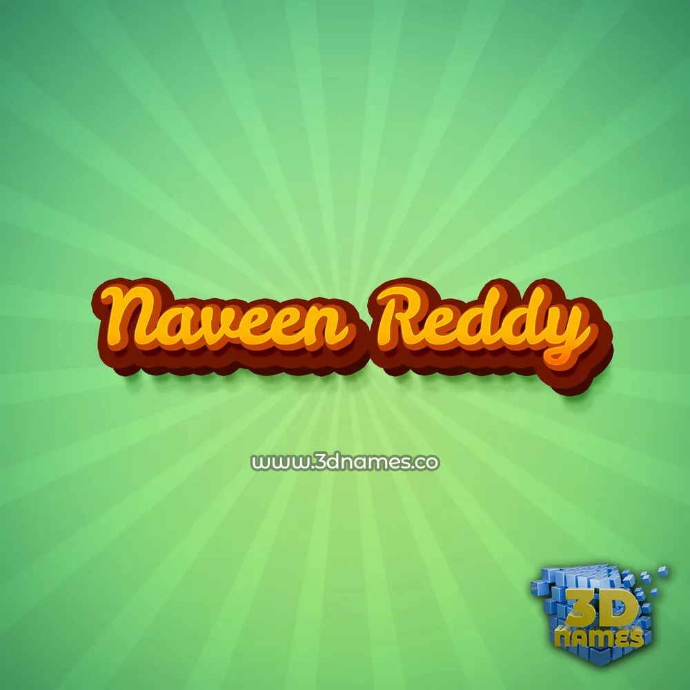naveen reddy in Green Rays style - 3D name wallpaper