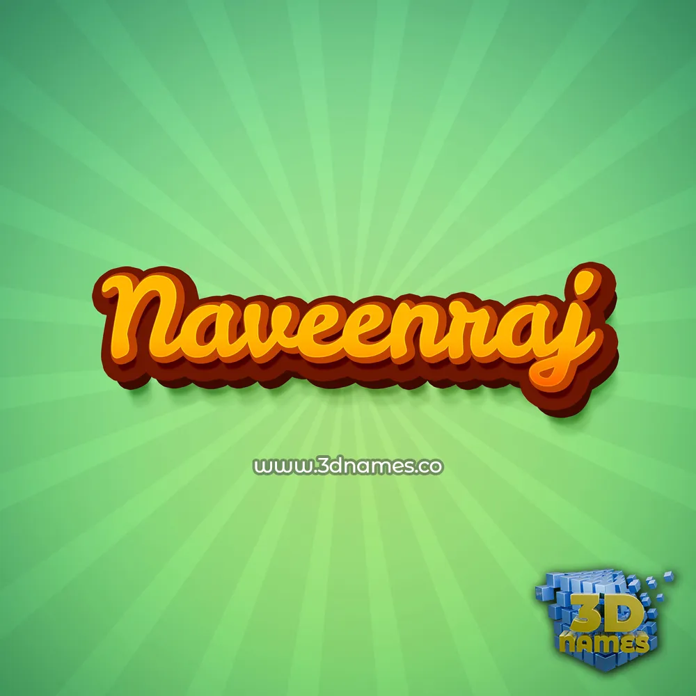 naveenraj in Green Rays style - 3D name wallpaper