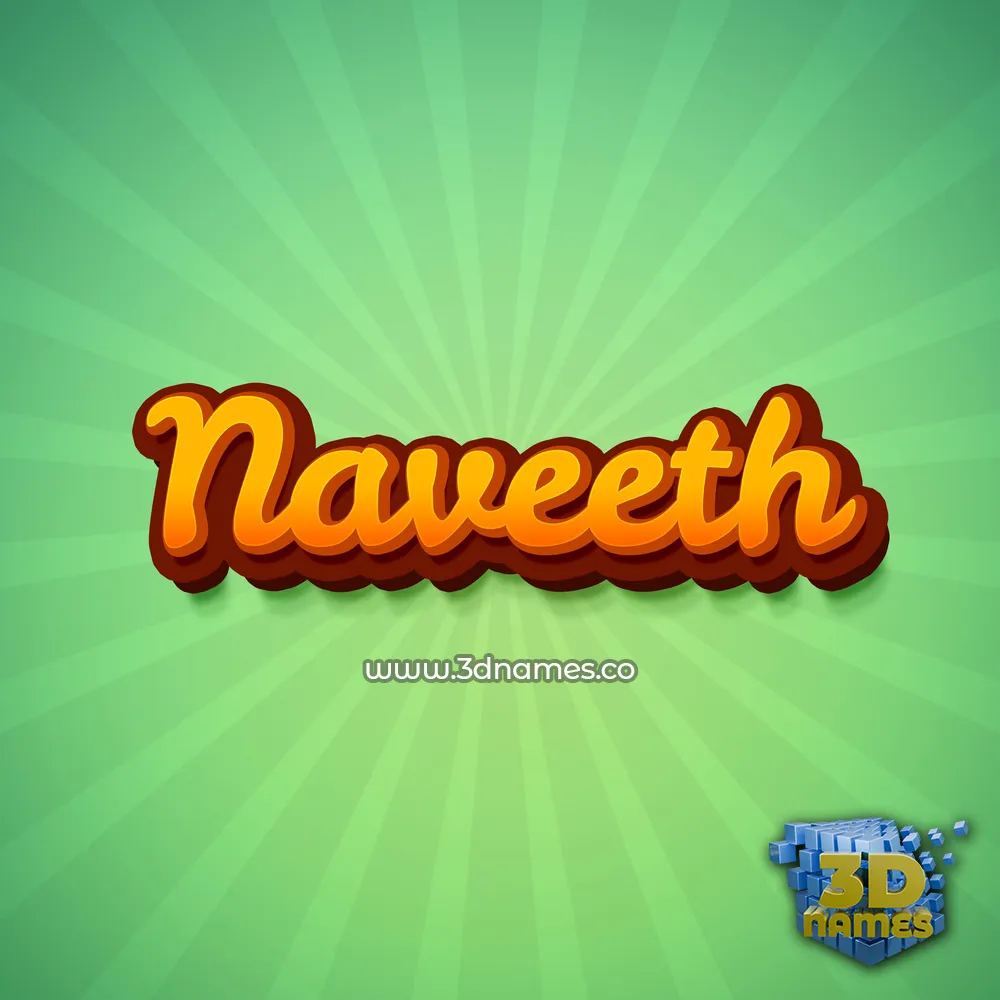 naveeth in Green Rays style - 3D name wallpaper