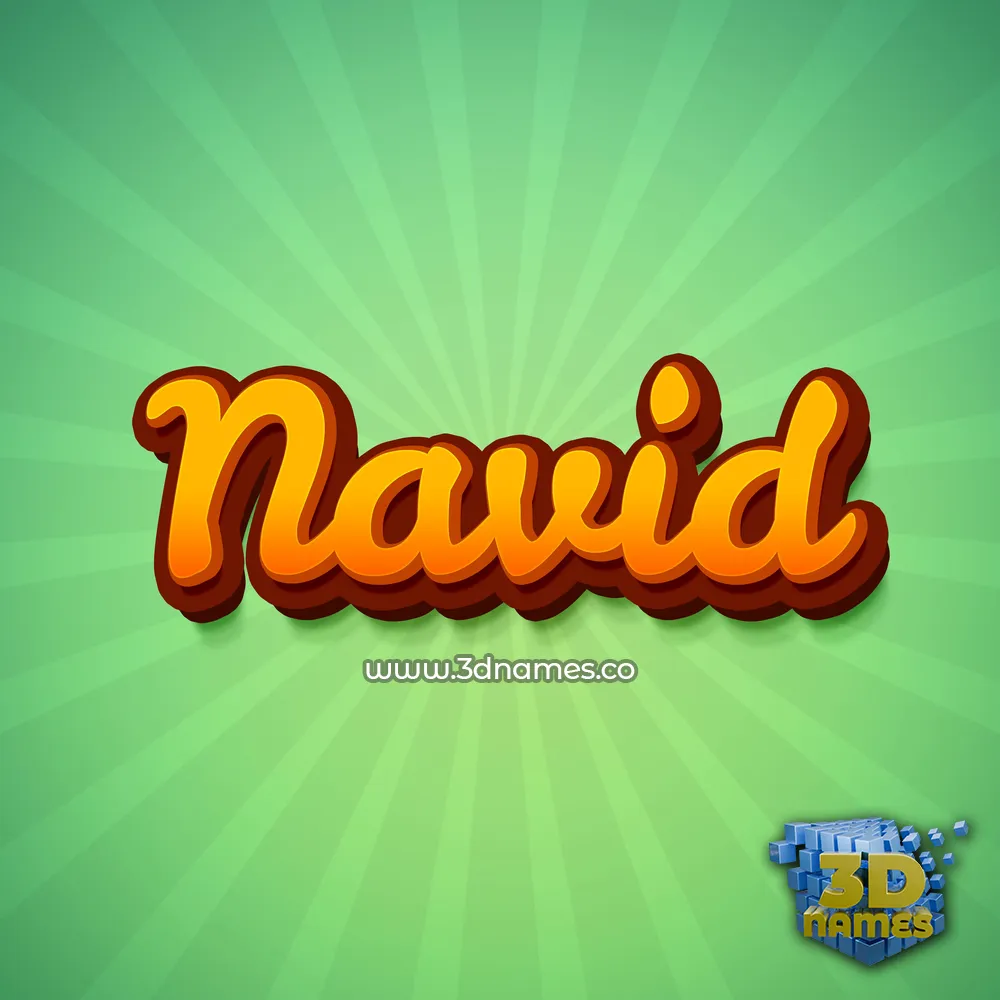 navid in Green Rays style - 3D name wallpaper