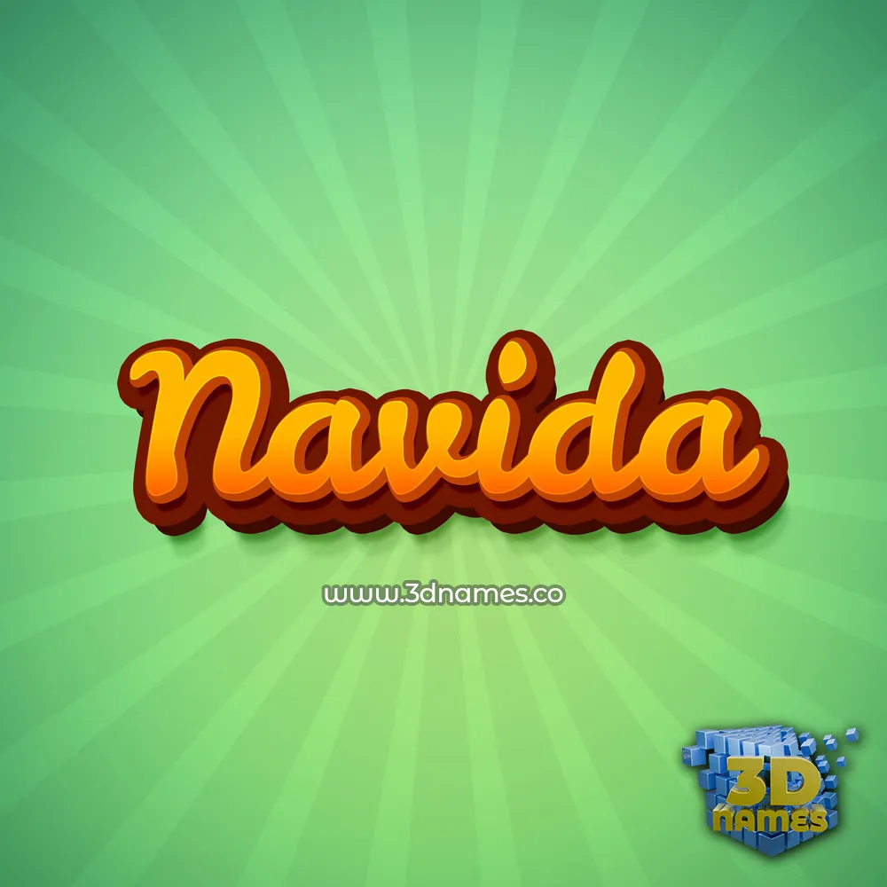 navida in Green Rays style - 3D name wallpaper