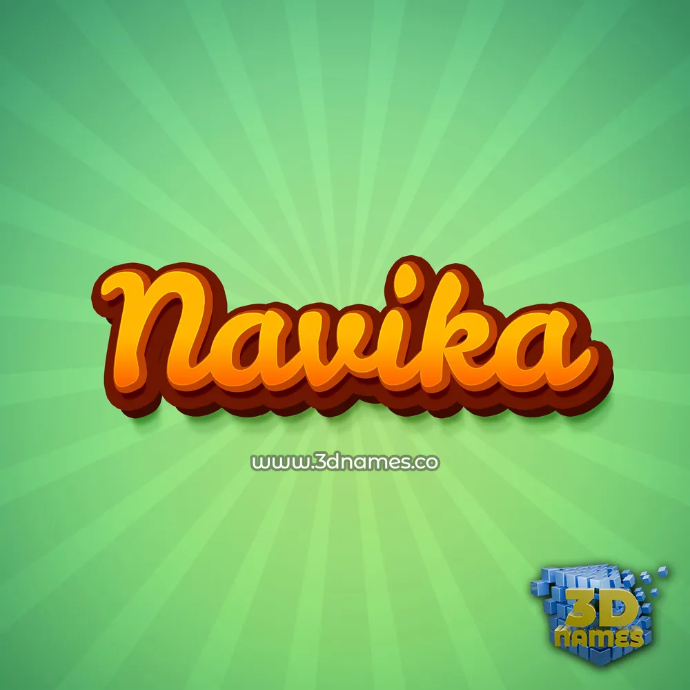 navika in Green Rays style - 3D name wallpaper