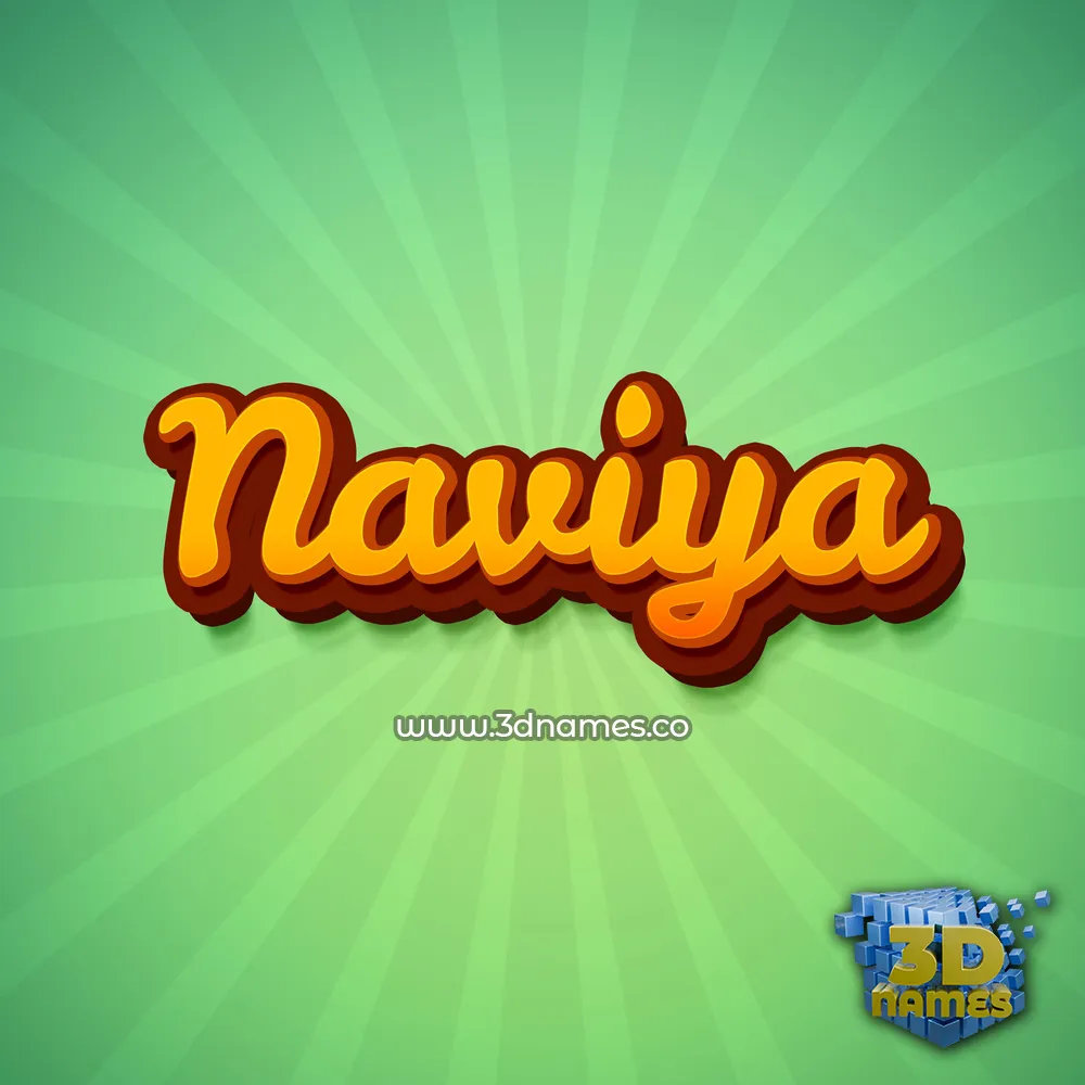 naviya in Green Rays style - 3D name wallpaper