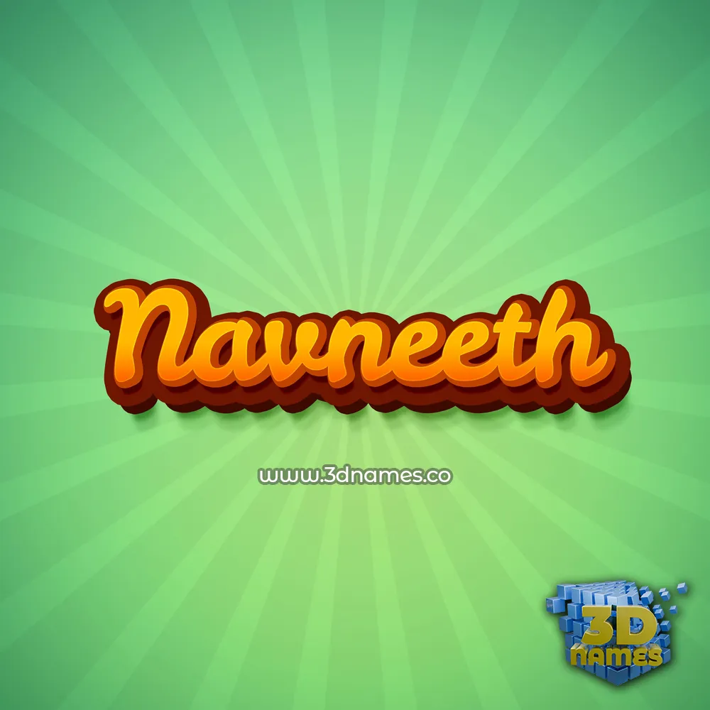 navneeth in Green Rays style - 3D name wallpaper