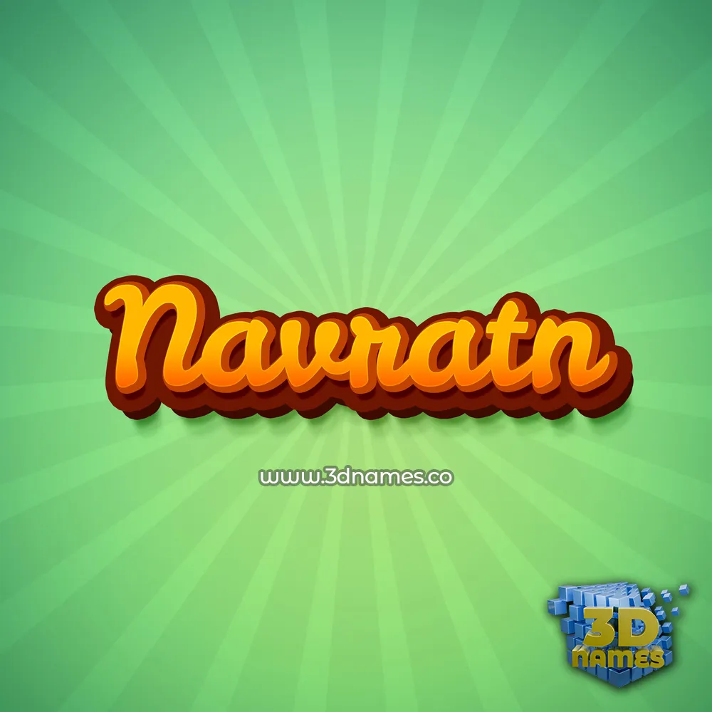 navratn in Green Rays style - 3D name wallpaper