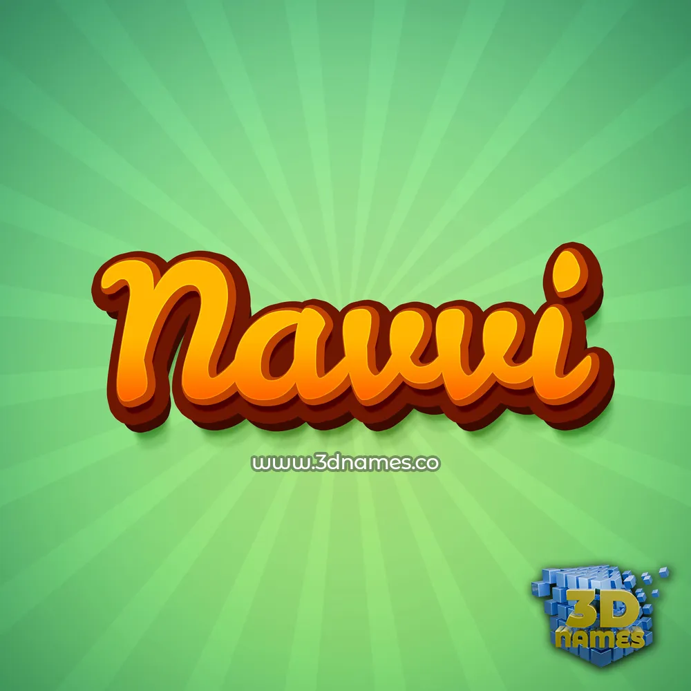 navvi in Green Rays style - 3D name wallpaper