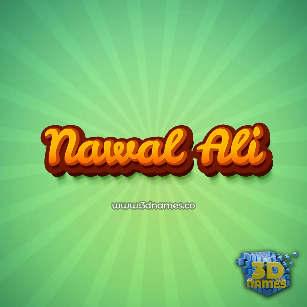nawal ali in Green Rays style - 3D name wallpaper