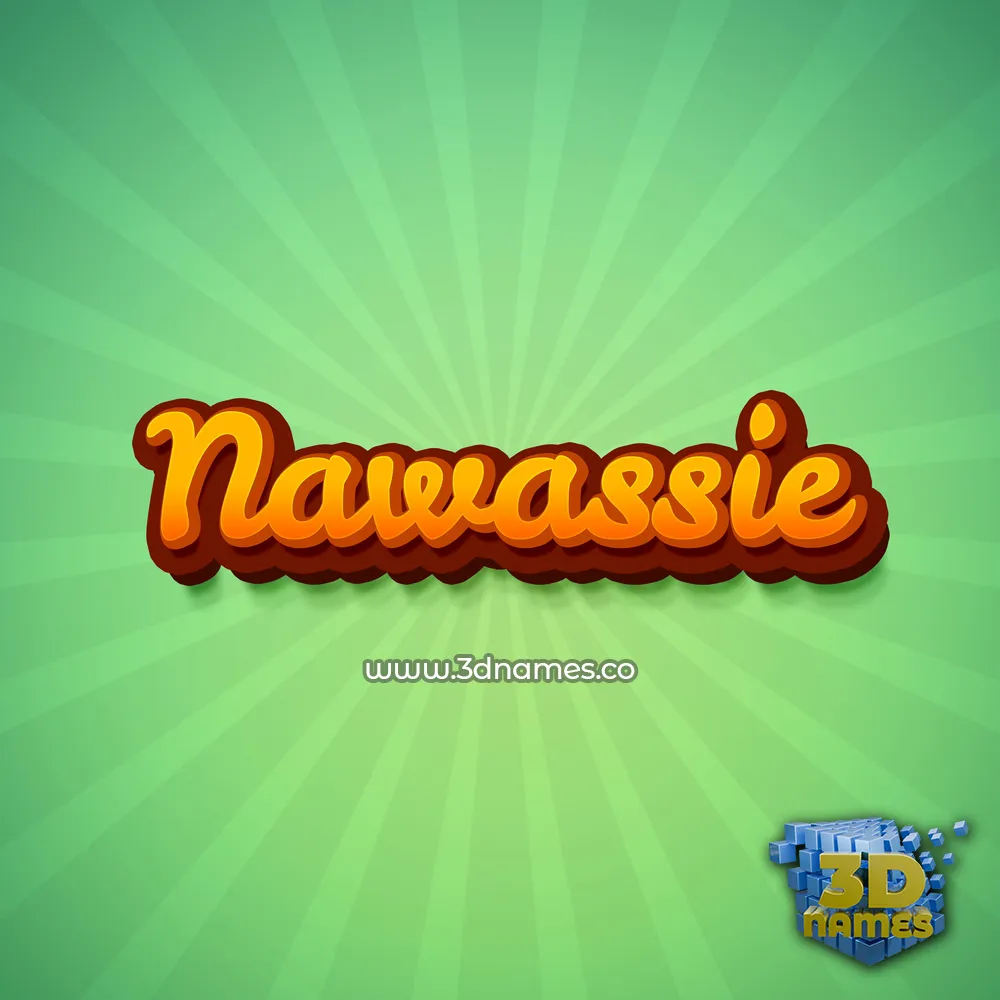 nawassie in Green Rays style - 3D name wallpaper