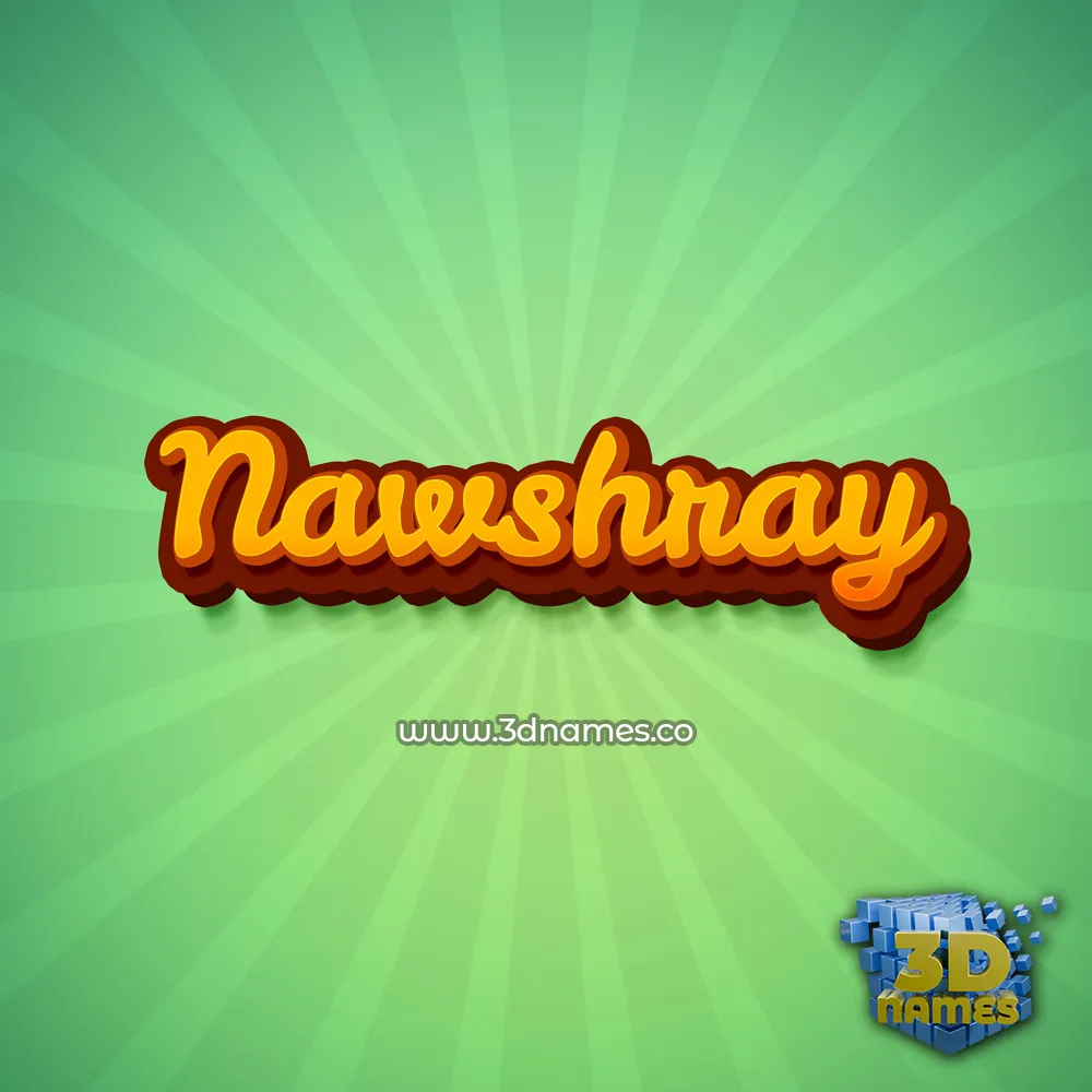 nawshray in Green Rays style - 3D name wallpaper