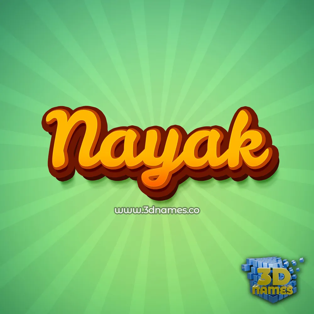 nayak in Green Rays style - 3D name wallpaper