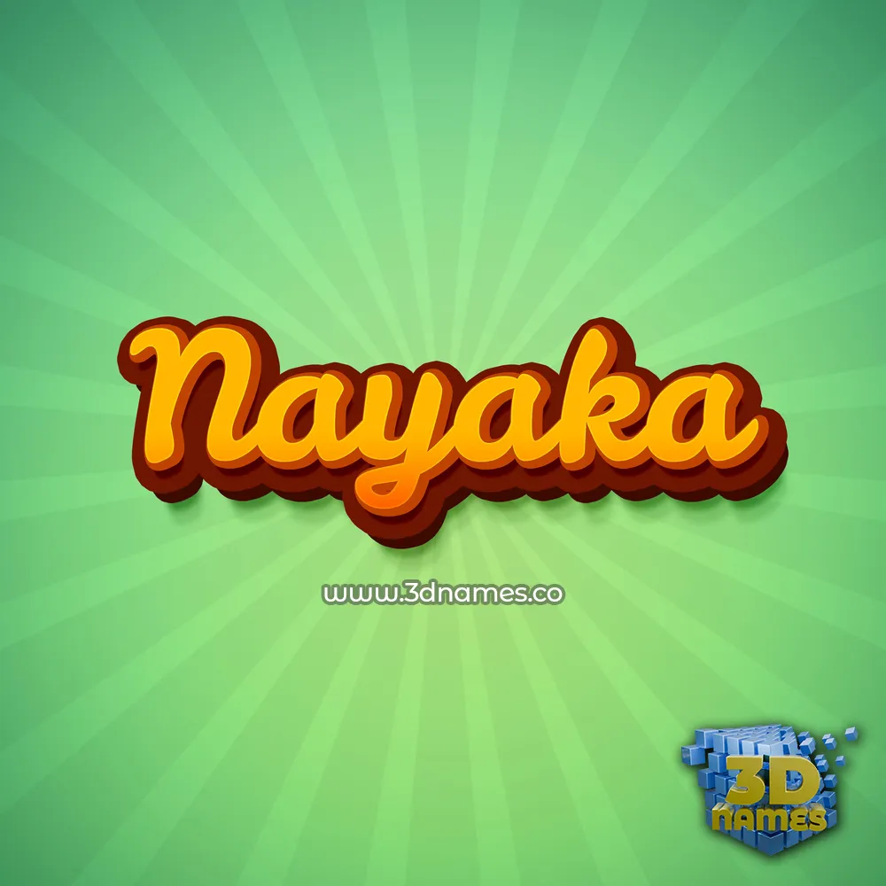 nayaka in Green Rays style - 3D name wallpaper