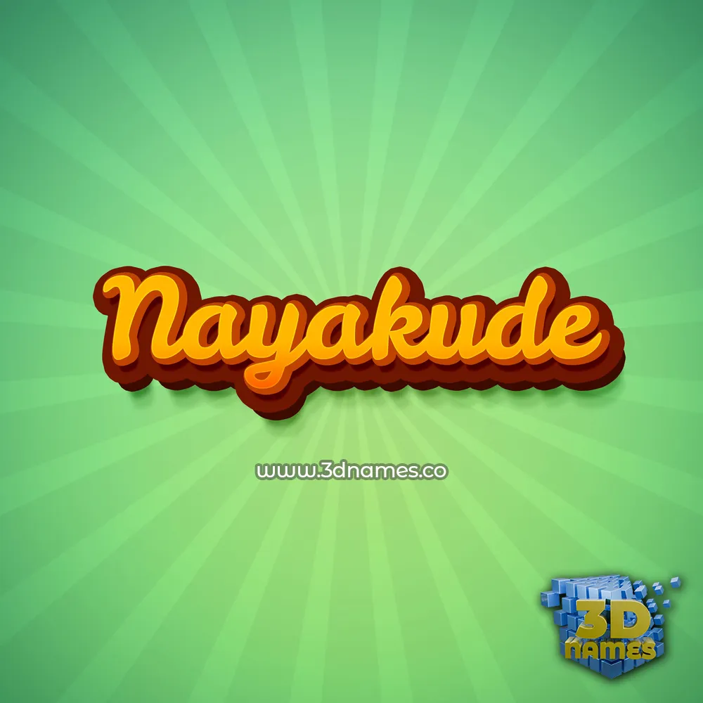 nayakude in Green Rays style - 3D name wallpaper