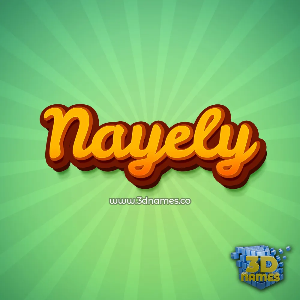 nayely in Green Rays style - 3D name wallpaper