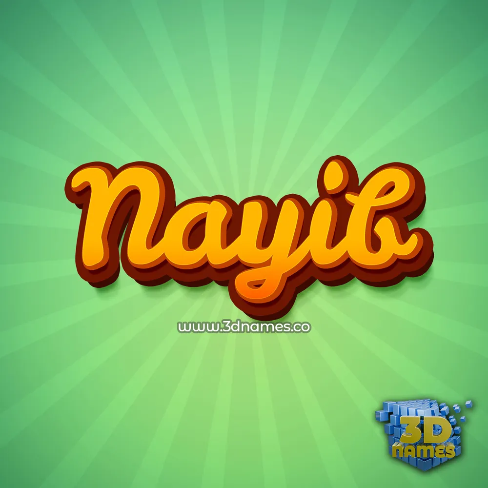 nayib in Green Rays style - 3D name wallpaper