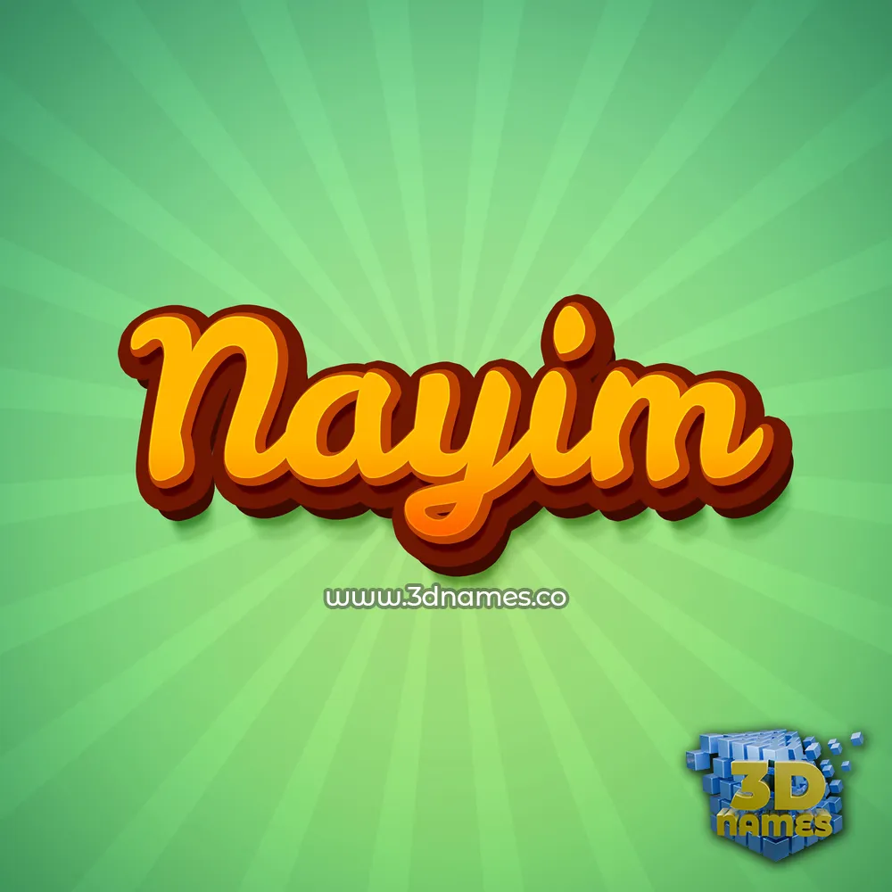 nayim in Green Rays style - 3D name wallpaper