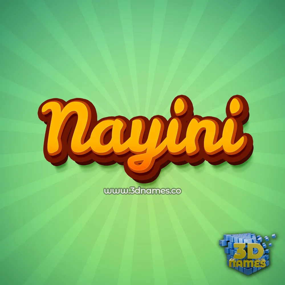 nayini in Green Rays style - 3D name wallpaper