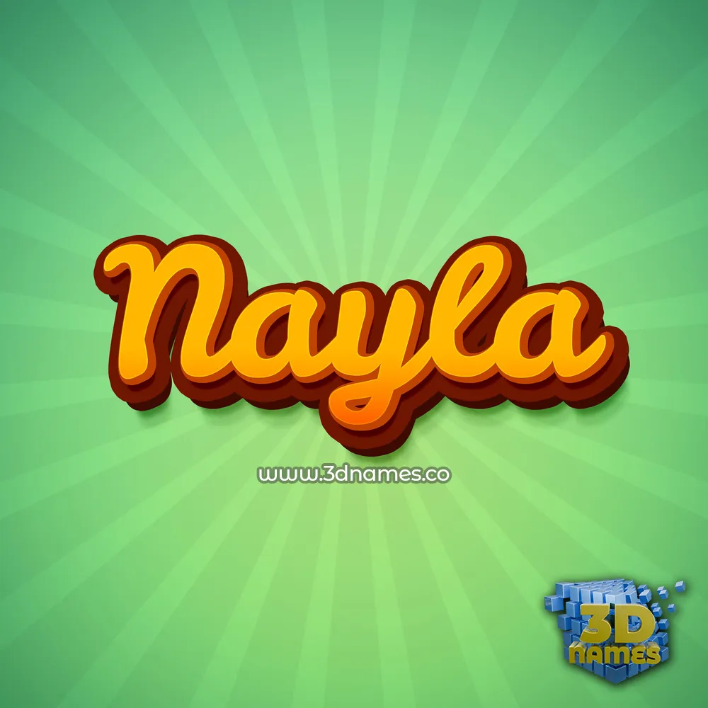 nayla in Green Rays style - 3D name wallpaper