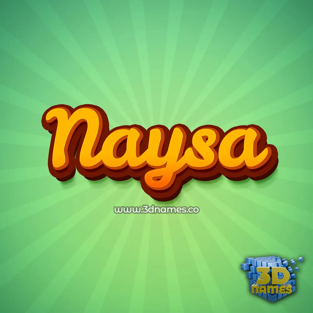 naysa in Green Rays style - 3D name wallpaper