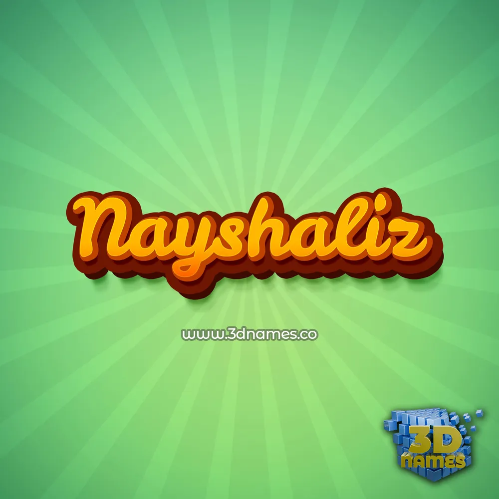 nayshaliz in Green Rays style - 3D name wallpaper