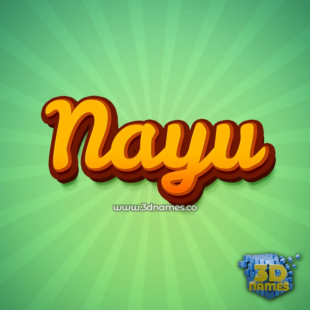 nayu in Green Rays style - 3D name wallpaper