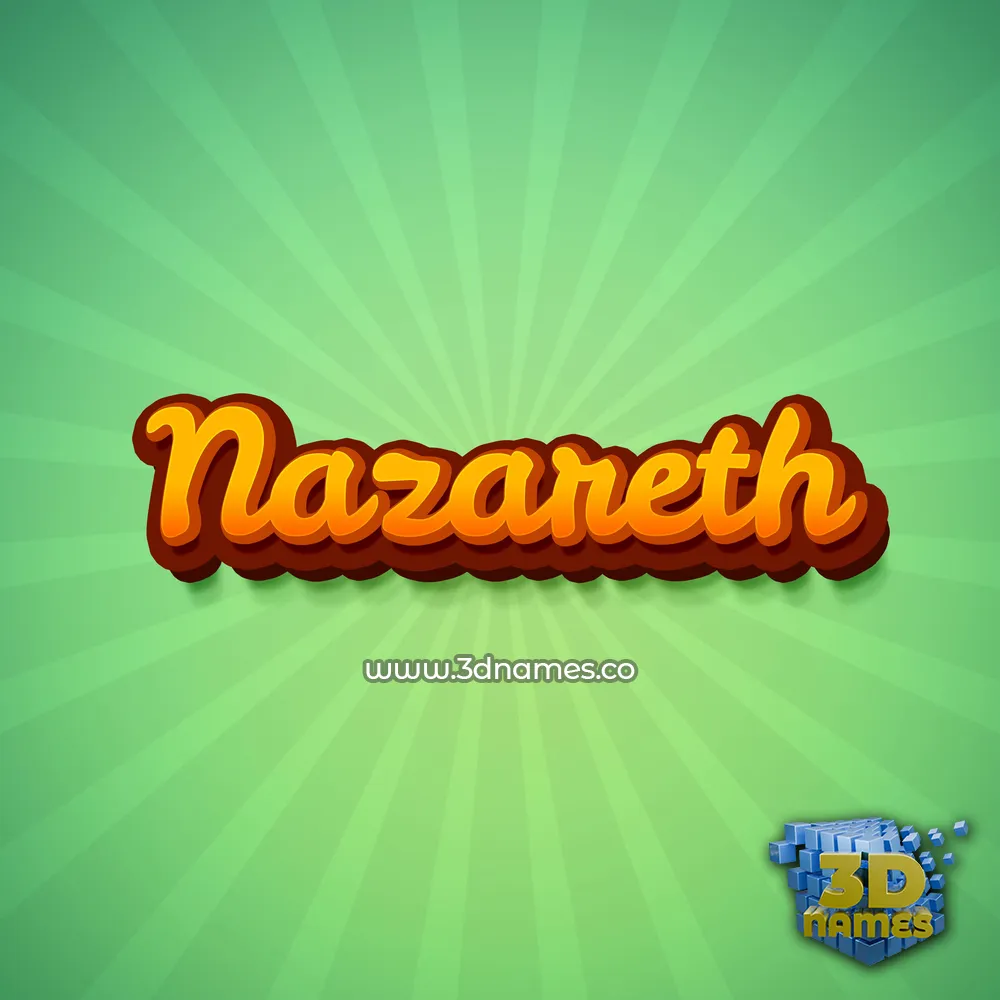 nazareth in Green Rays style - 3D name wallpaper