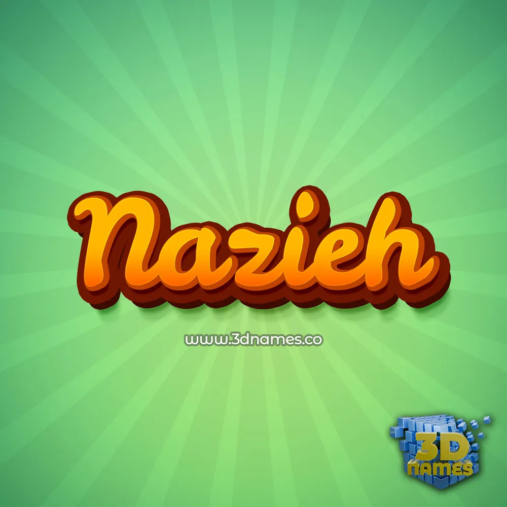 nazieh in Green Rays style - 3D name wallpaper