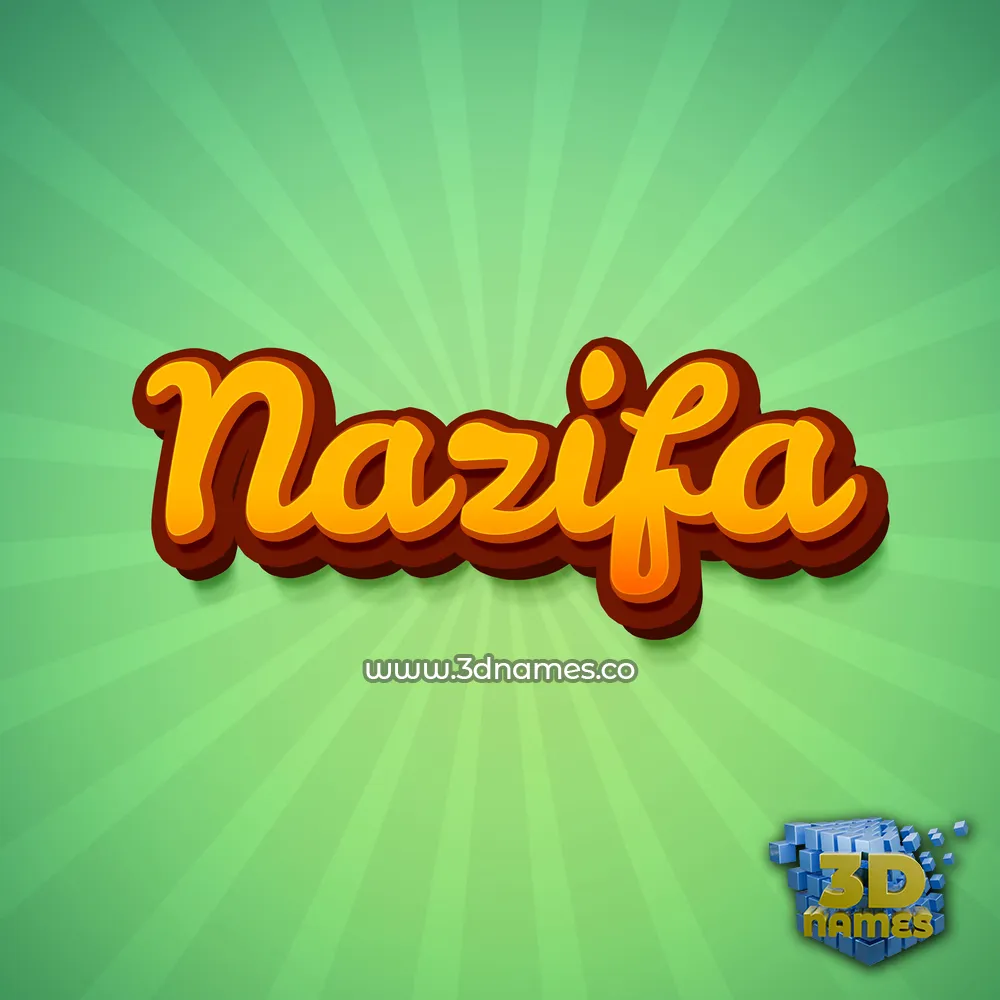 nazifa in Green Rays style - 3D name wallpaper