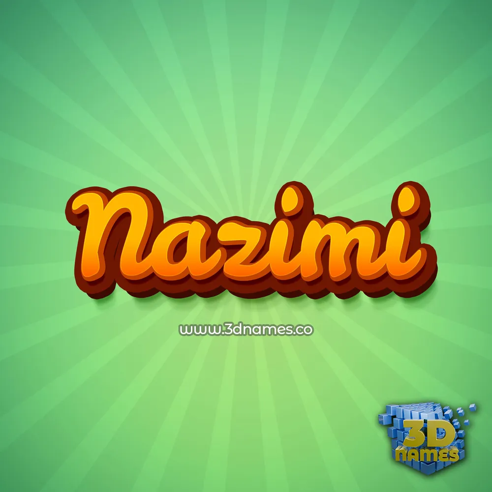 nazimi in Green Rays style - 3D name wallpaper