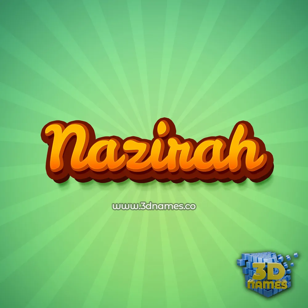 nazirah in Green Rays style - 3D name wallpaper