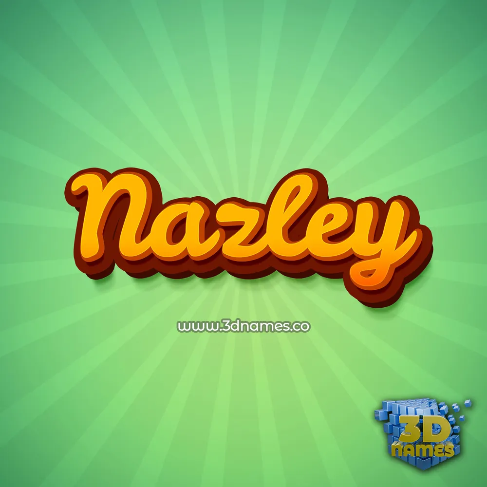 nazley in Green Rays style - 3D name wallpaper