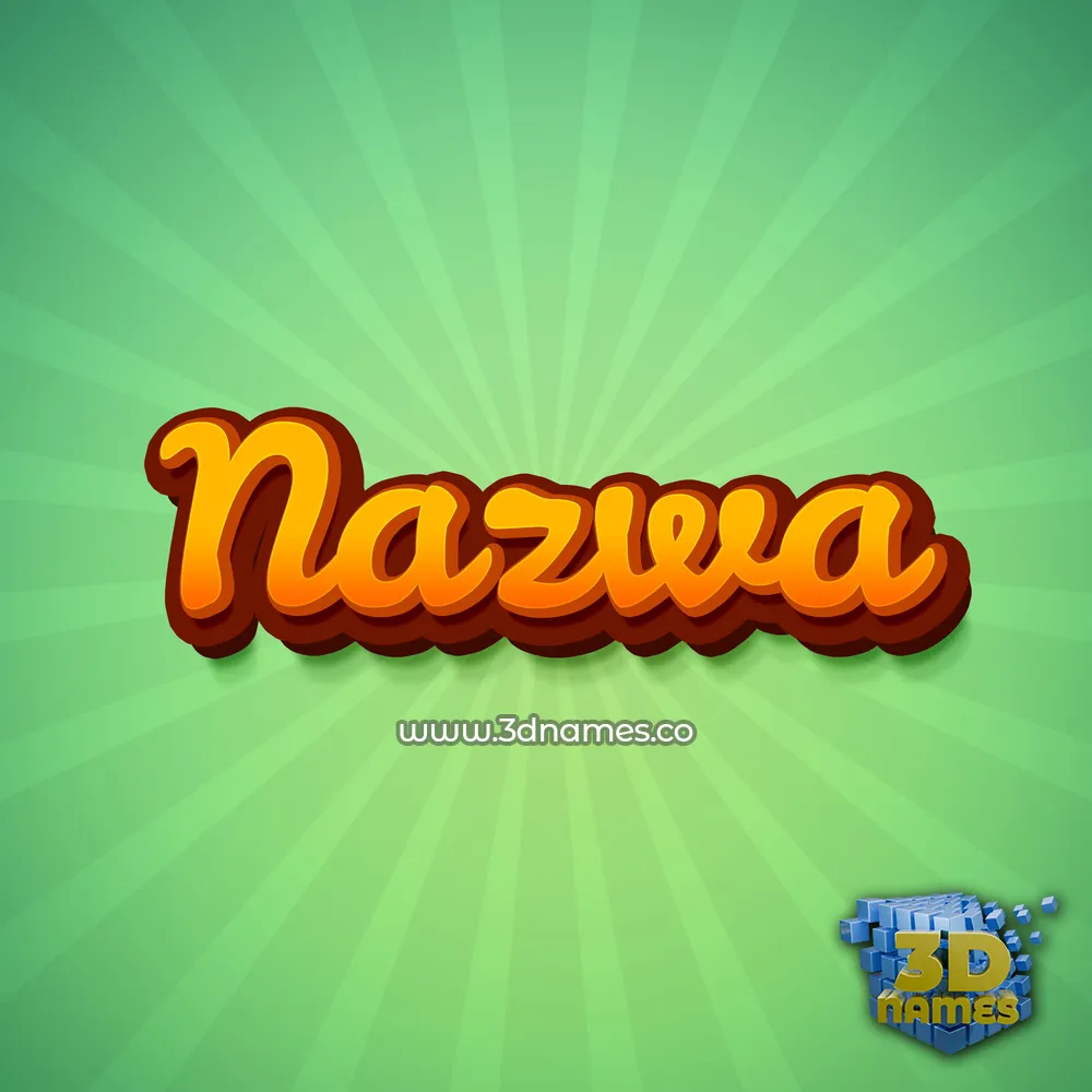 nazwa in Green Rays style - 3D name wallpaper