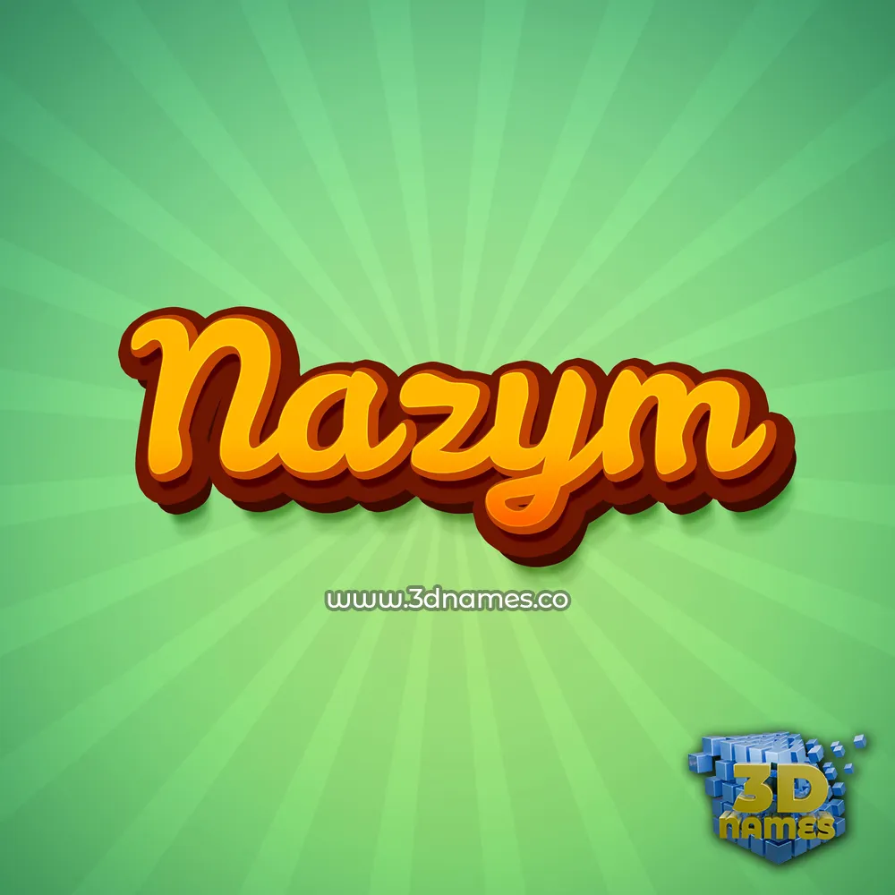 nazym in Green Rays style - 3D name wallpaper