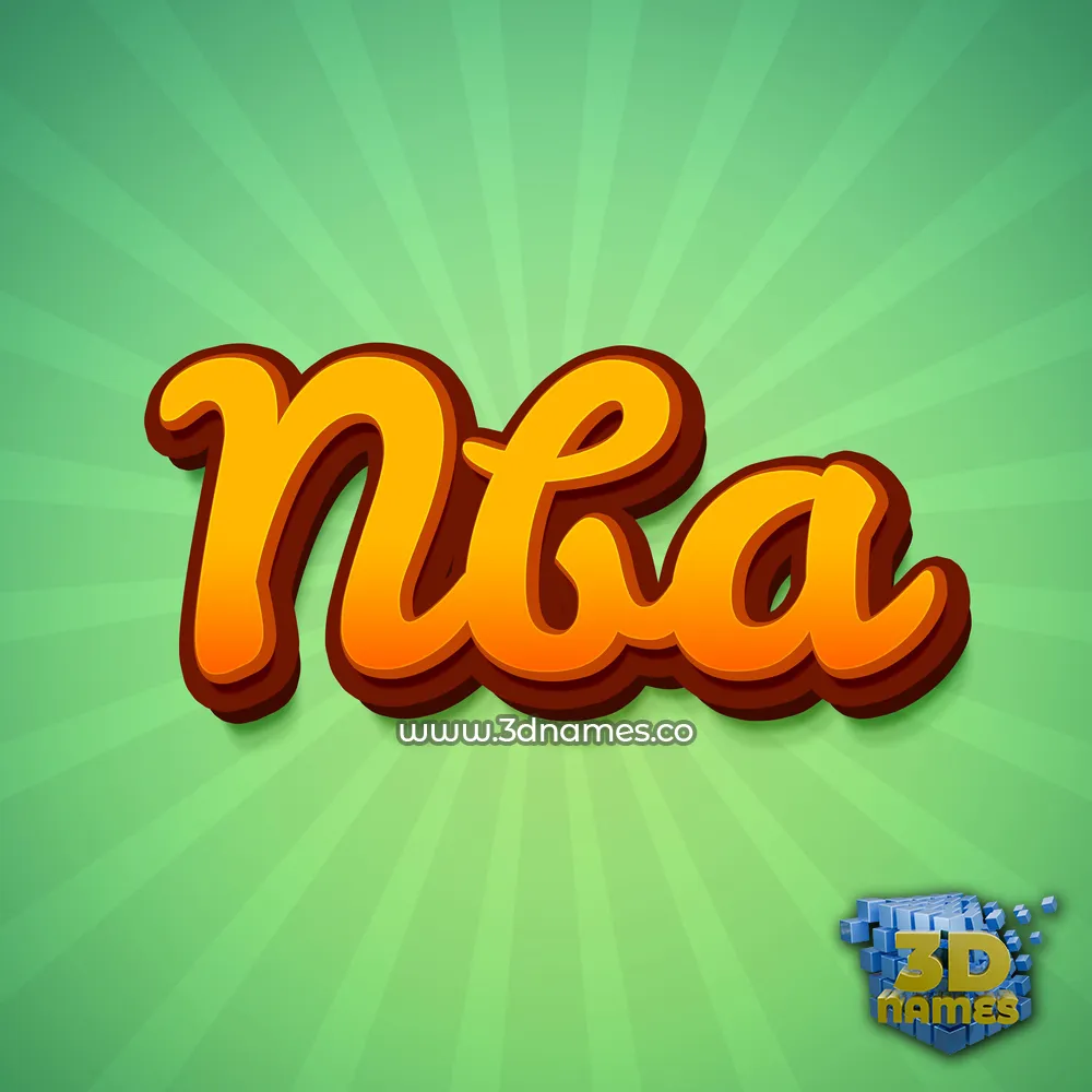 nba in Green Rays style - 3D name wallpaper
