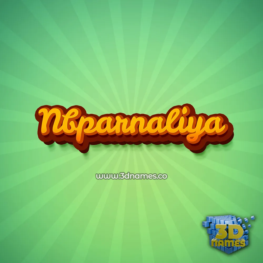 nbparnaliya in Green Rays style - 3D name wallpaper