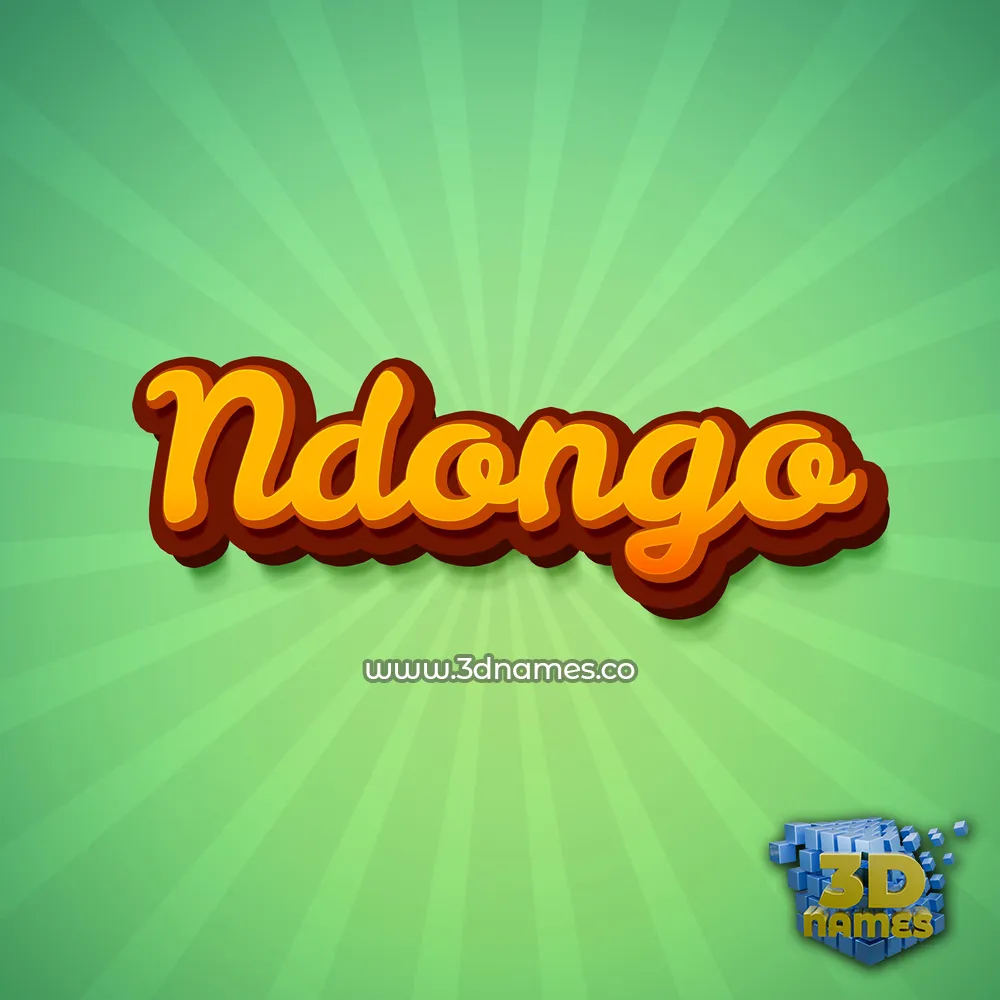 ndongo in Green Rays style - 3D name wallpaper
