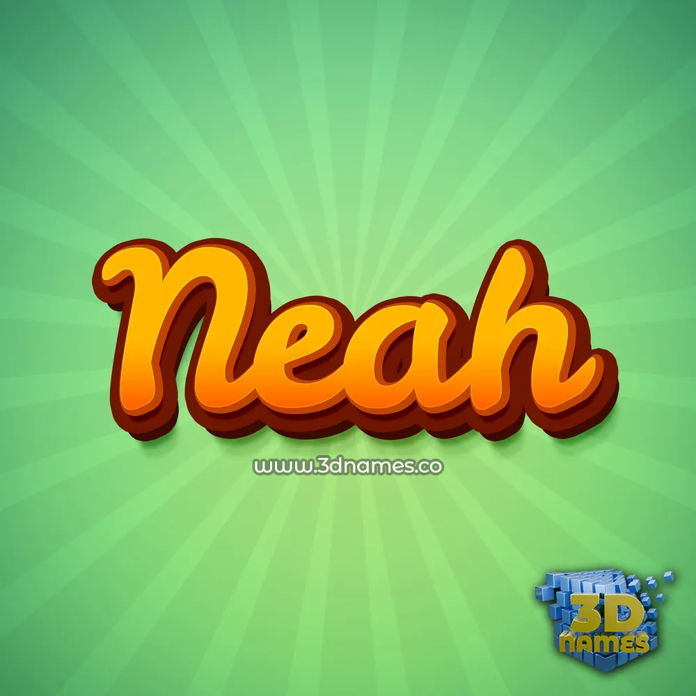 neah in Green Rays style - 3D name wallpaper