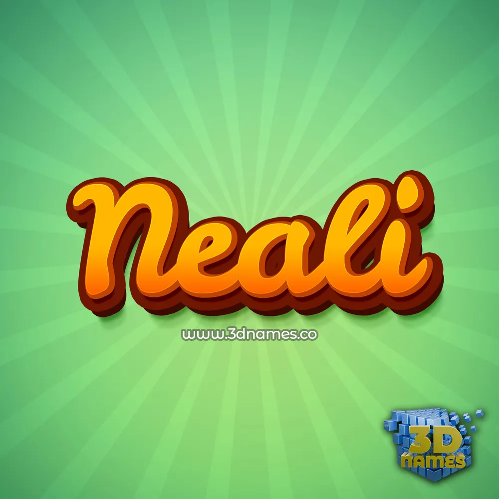 neali in Green Rays style - 3D name wallpaper