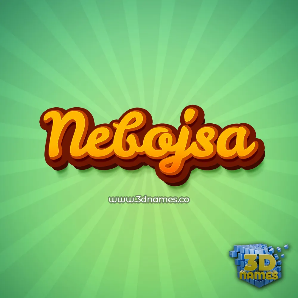 nebojsa in Green Rays style - 3D name wallpaper
