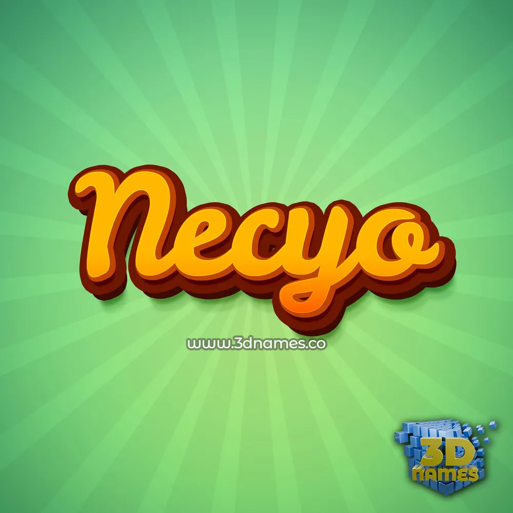 necyo in Green Rays style - 3D name wallpaper