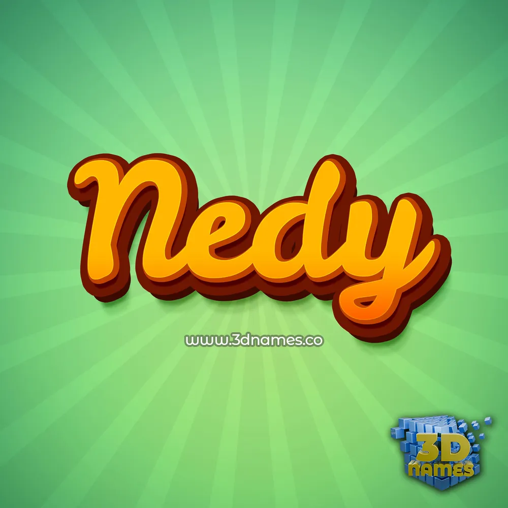 nedy in Green Rays style - 3D name wallpaper