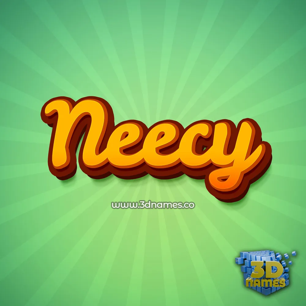 neecy in Green Rays style - 3D name wallpaper