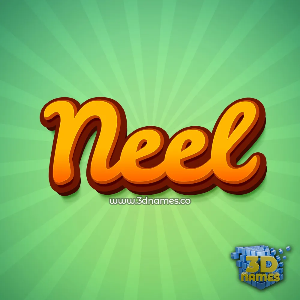 neel in Green Rays style - 3D name wallpaper