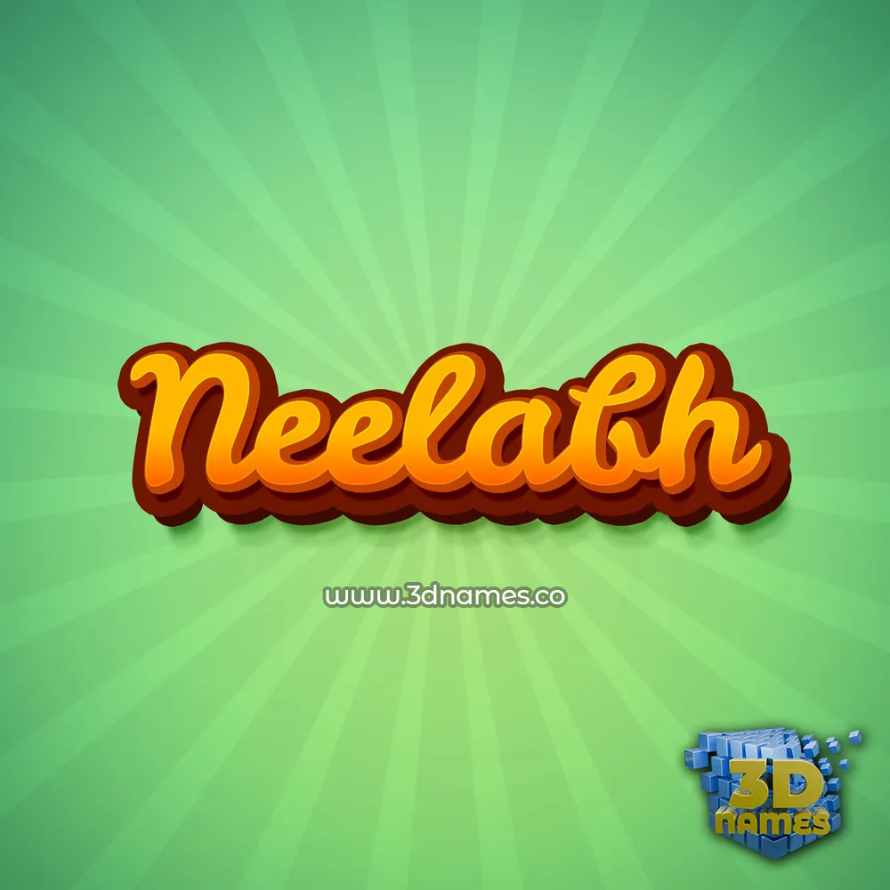 neelabh in Green Rays style - 3D name wallpaper