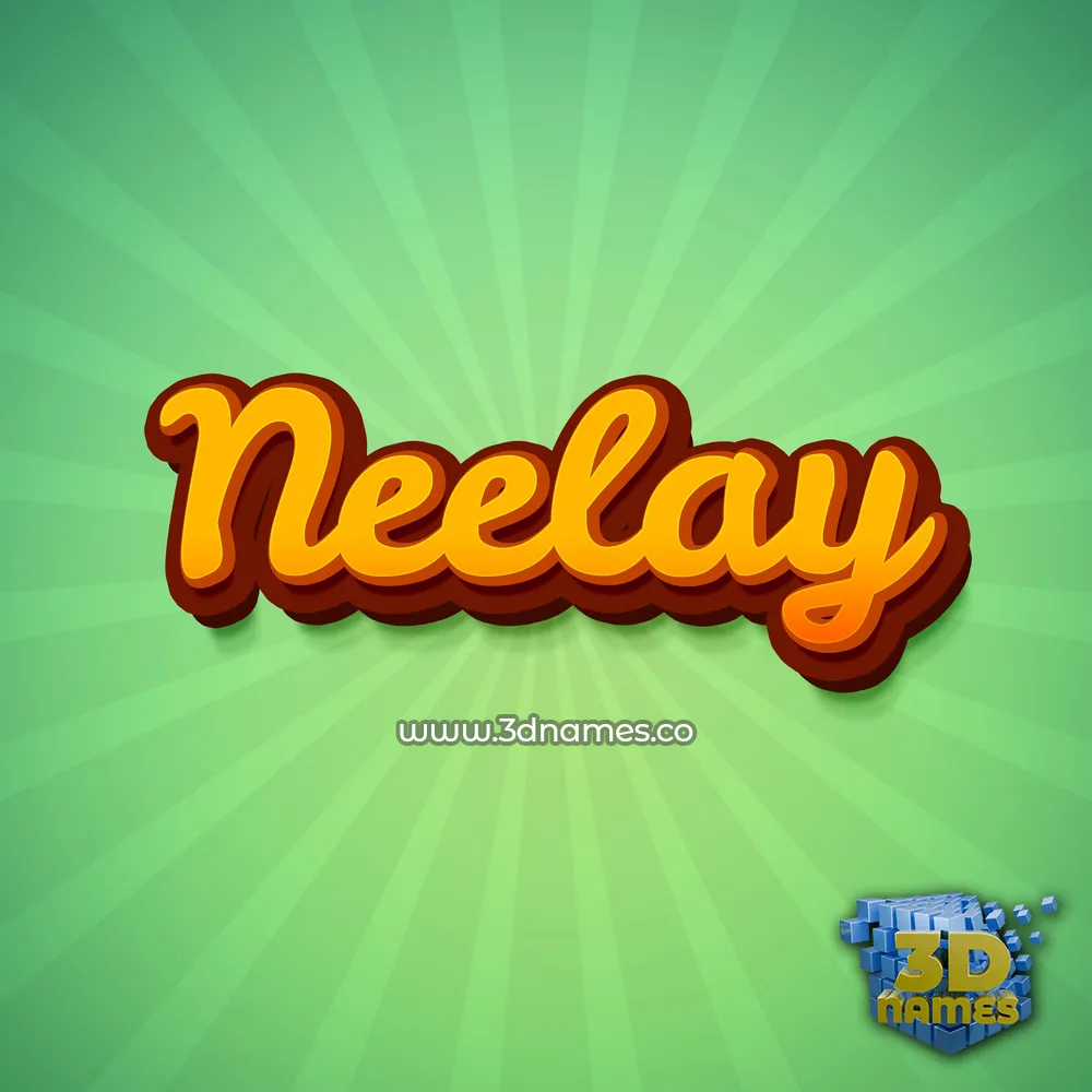 neelay in Green Rays style - 3D name wallpaper