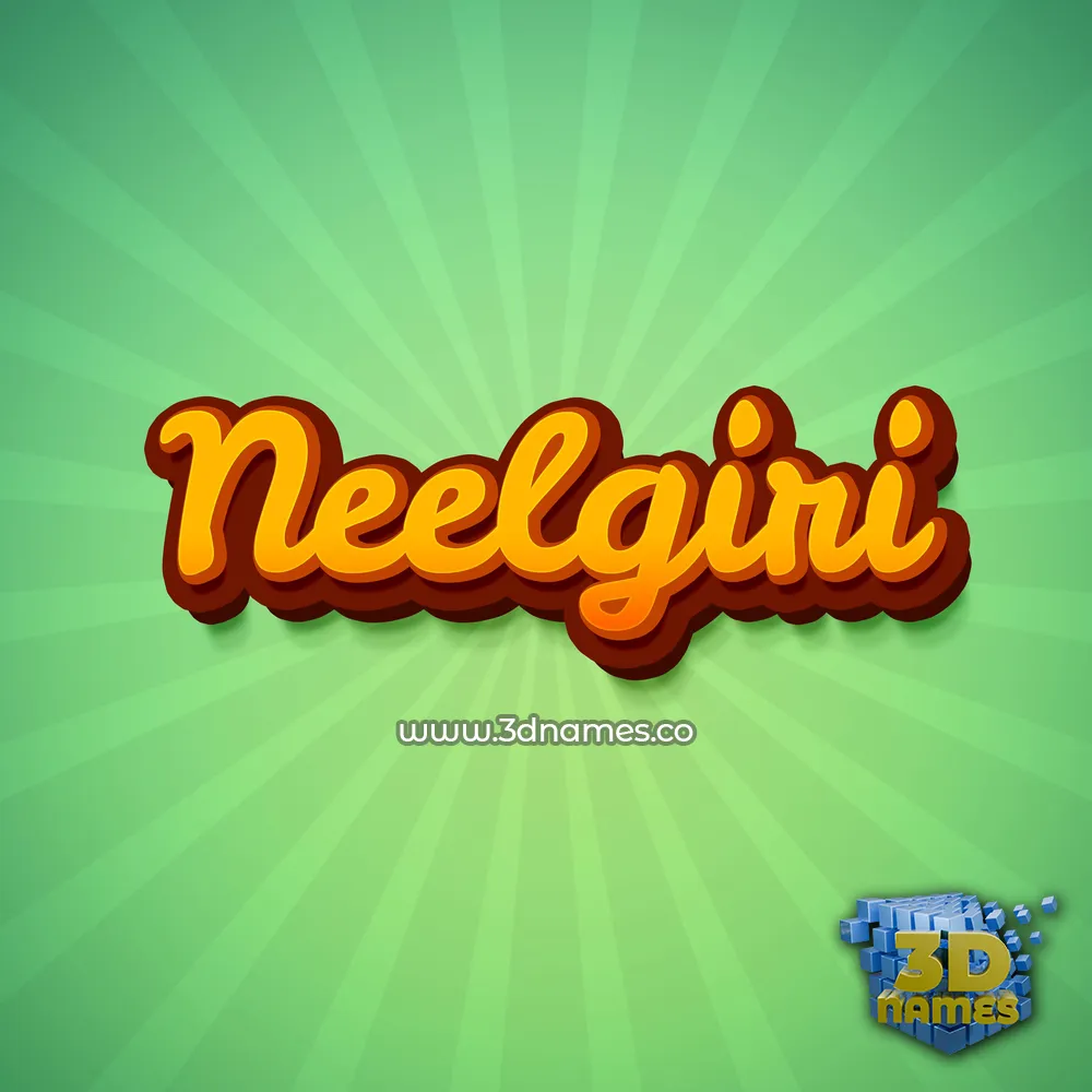 neelgiri in Green Rays style - 3D name wallpaper