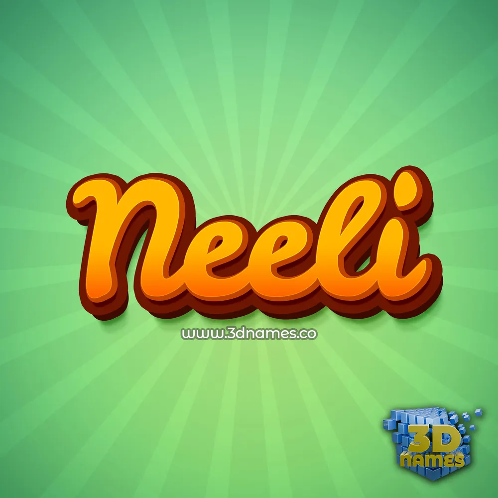 neeli in Green Rays style - 3D name wallpaper