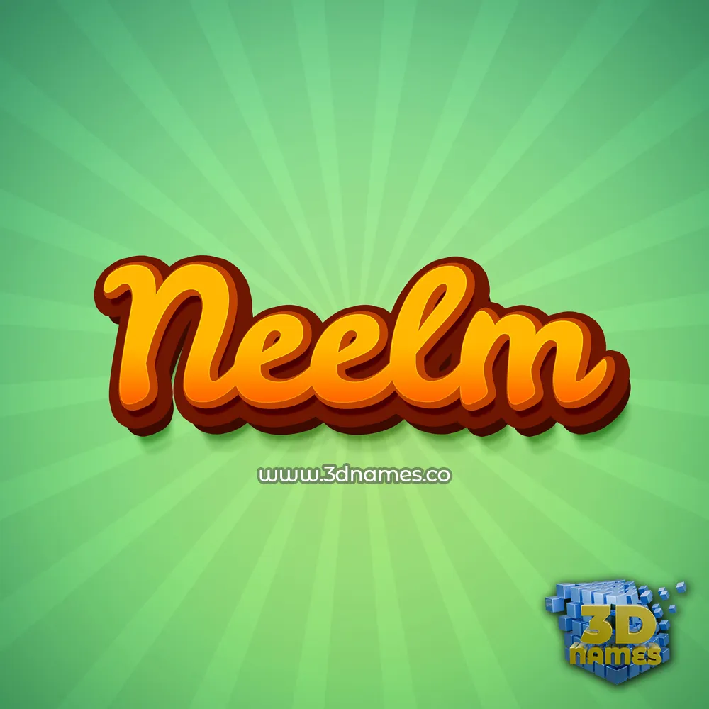 neelm in Green Rays style - 3D name wallpaper