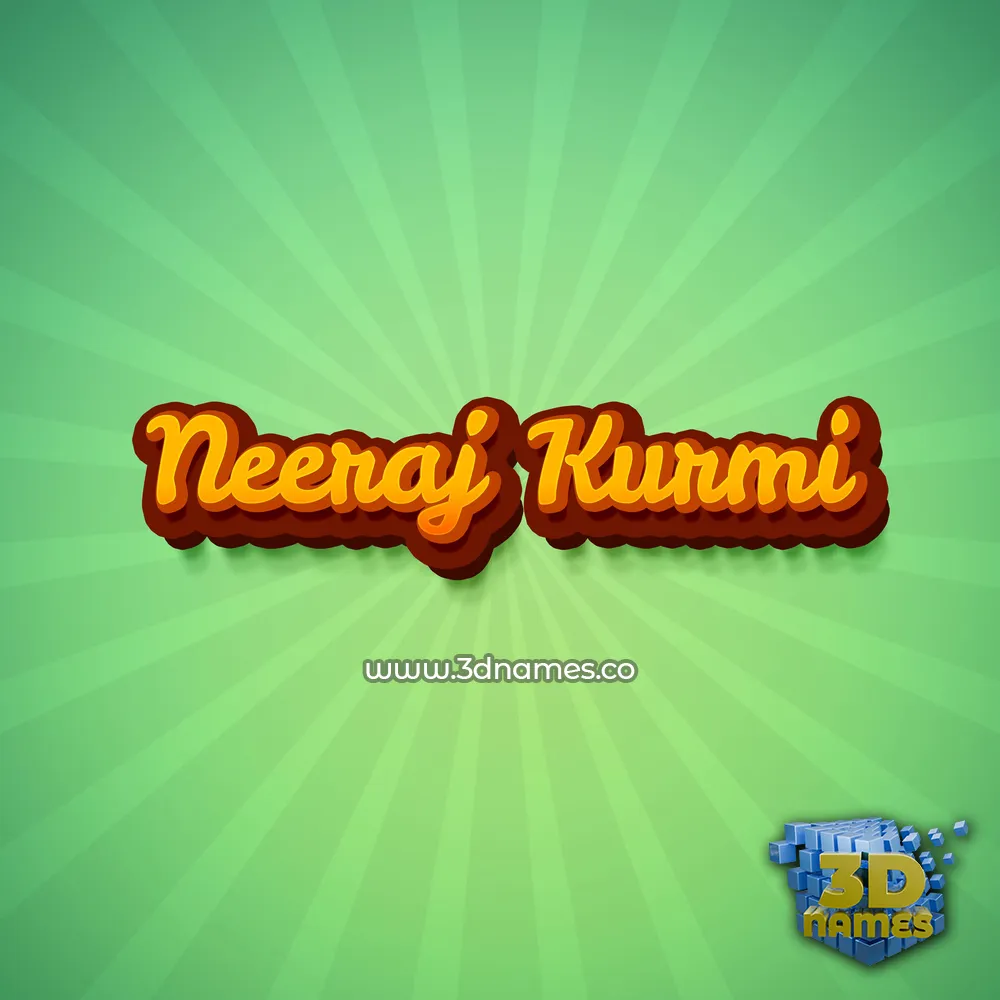 neeraj kurmi in Green Rays style - 3D name wallpaper