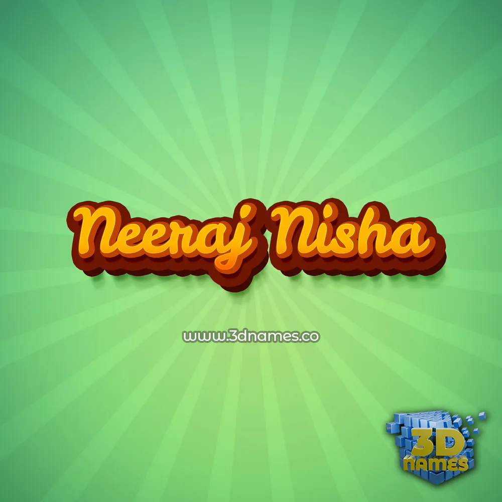 neeraj nisha in Green Rays style - 3D name wallpaper