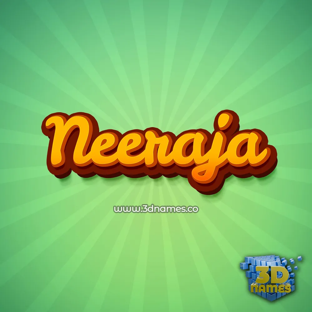 neeraja in Green Rays style - 3D name wallpaper
